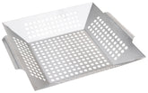 Omaha Grilling Basket, 13-7/8 in L, Stainless Steel, Stainless Steel